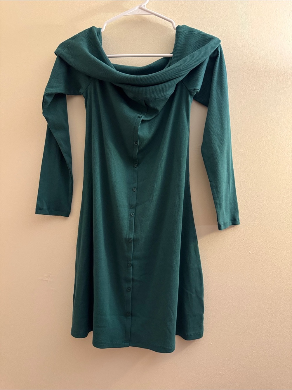 WILD FABLE Green Off Shoulder L/S Dress